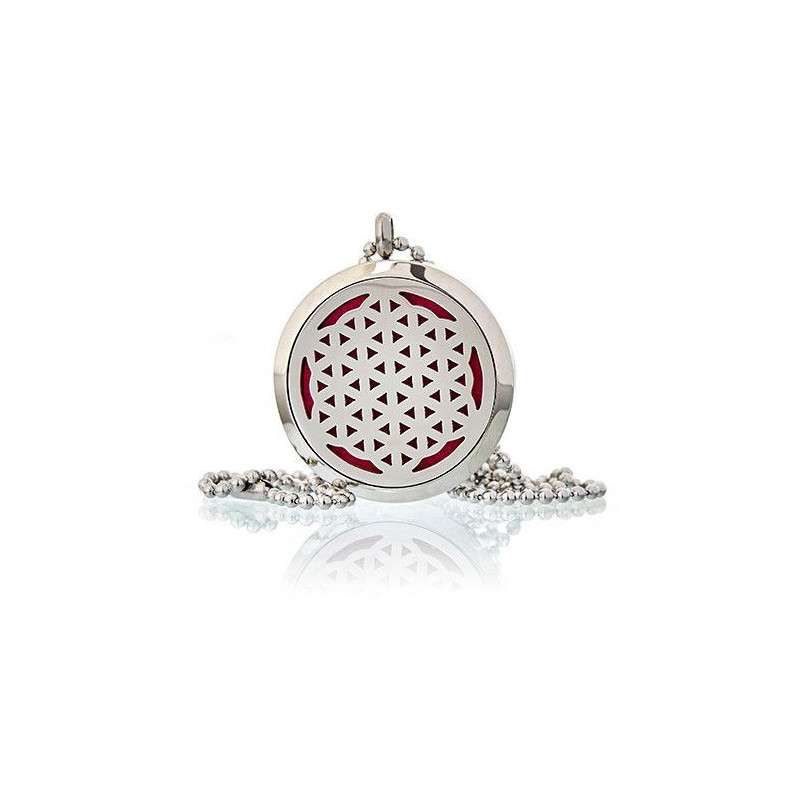Collier Bijoux Aromathérapie - Fleur de Vie 30 mm