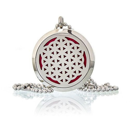 Collier Bijoux Aromathérapie - Fleur de Vie 30 mm