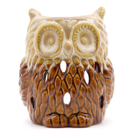 Brûleur à huile rustique classique - Hibou (assortiment)
