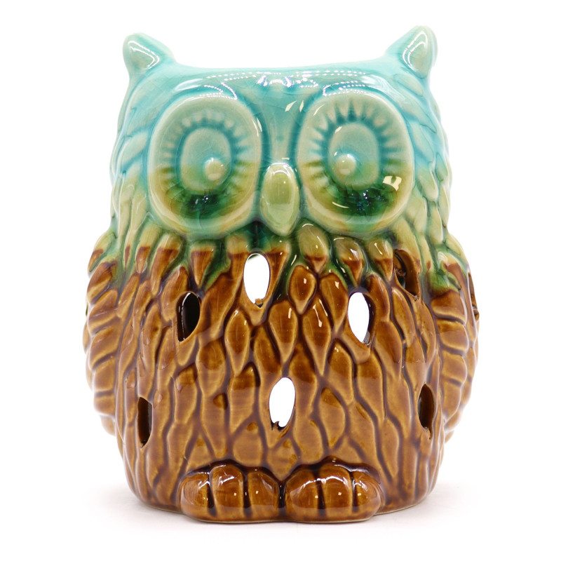 Brûleur à huile rustique classique - Hibou (assortiment)