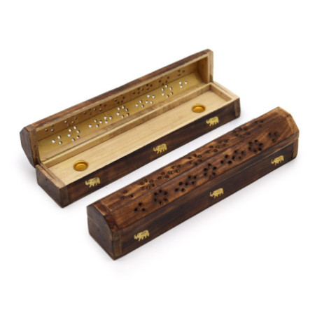Boîtes à fumée en bois de manguier naturel