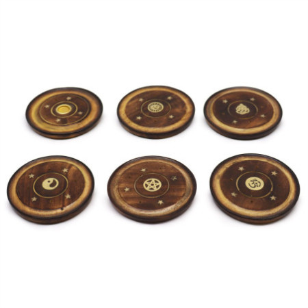 Disque en bois de manguier 10 cm (cône et encens)