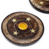 Disque en bois de manguier 10 cm (cône et encens)