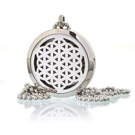 Collier Bijoux Aromathérapie - Fleur de Vie 30 mm