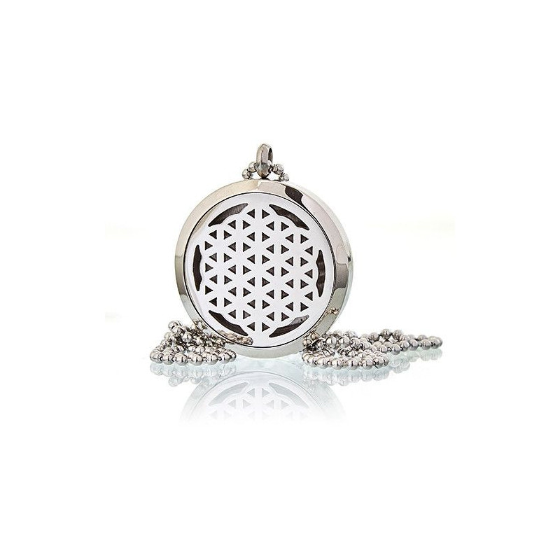 Collier Bijoux Aromathérapie - Fleur de Vie 30 mm