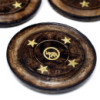 Disque en bois de manguier 10 cm (cône et encens)