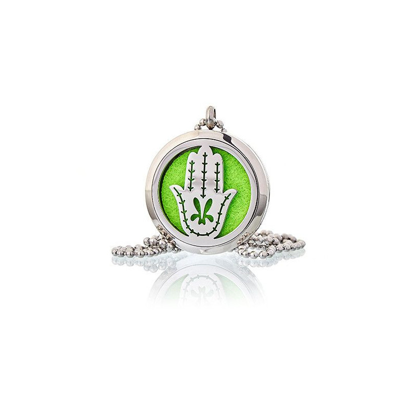 Collier Bijoux Aromathérapie - Main de Fatima 30 mm