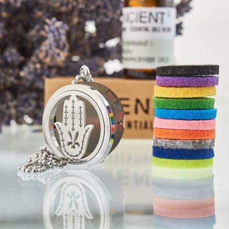 Collier Bijoux Aromathérapie - Main de Fatima 30 mm