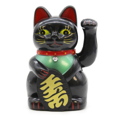 Chat d'argent noir - 15 cm