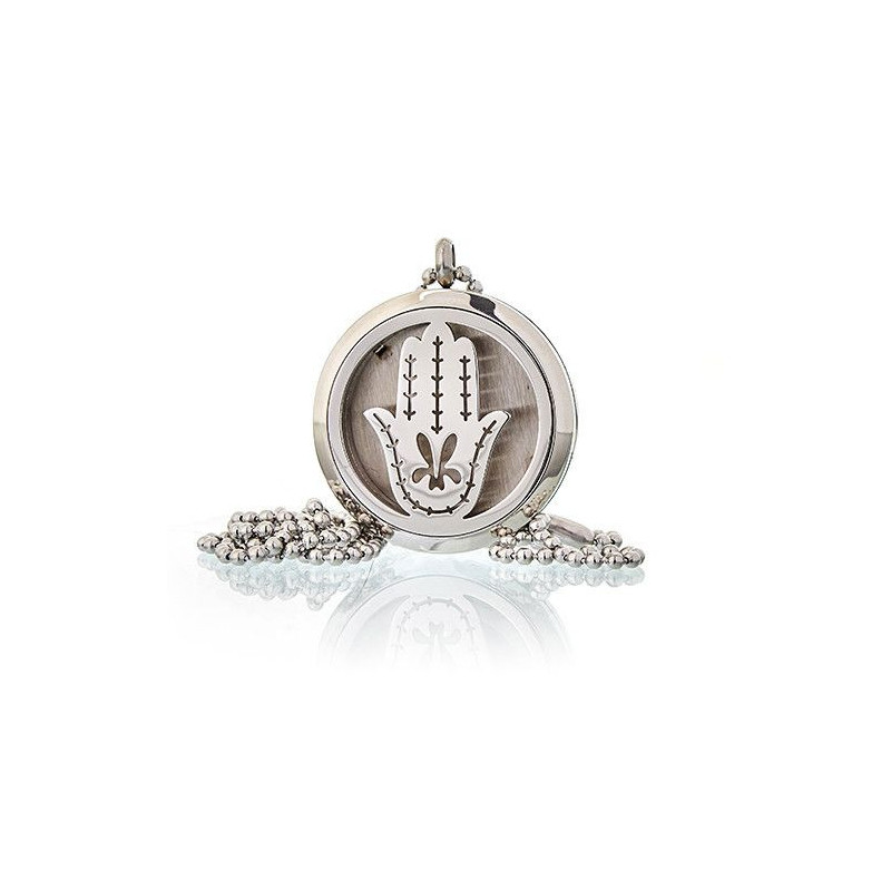Collier Bijoux Aromathérapie - Main de Fatima 30 mm