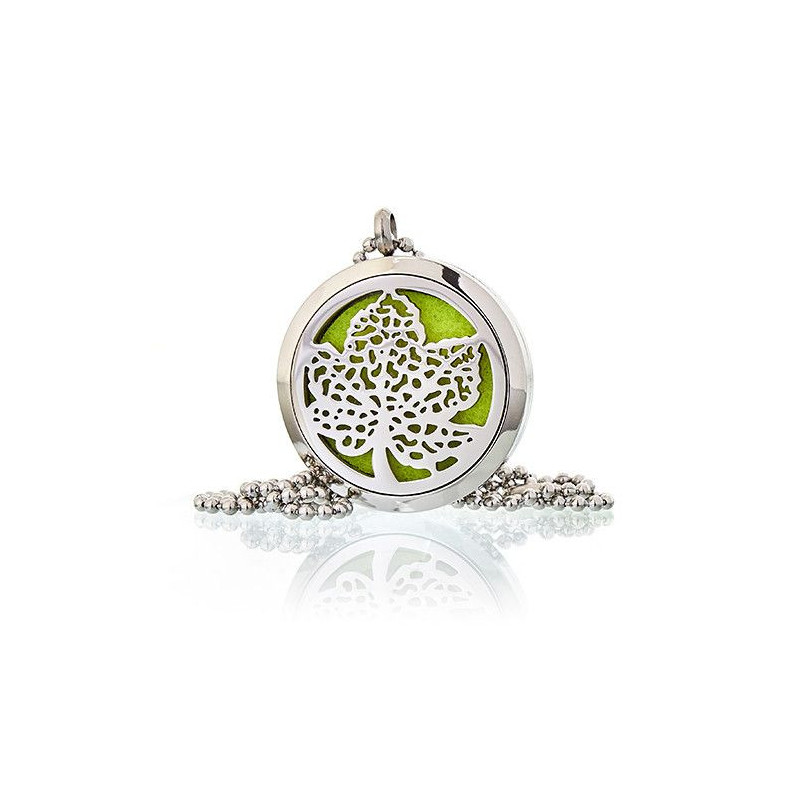 Collier Bijoux Aromathérapie - Feuille 30 mm