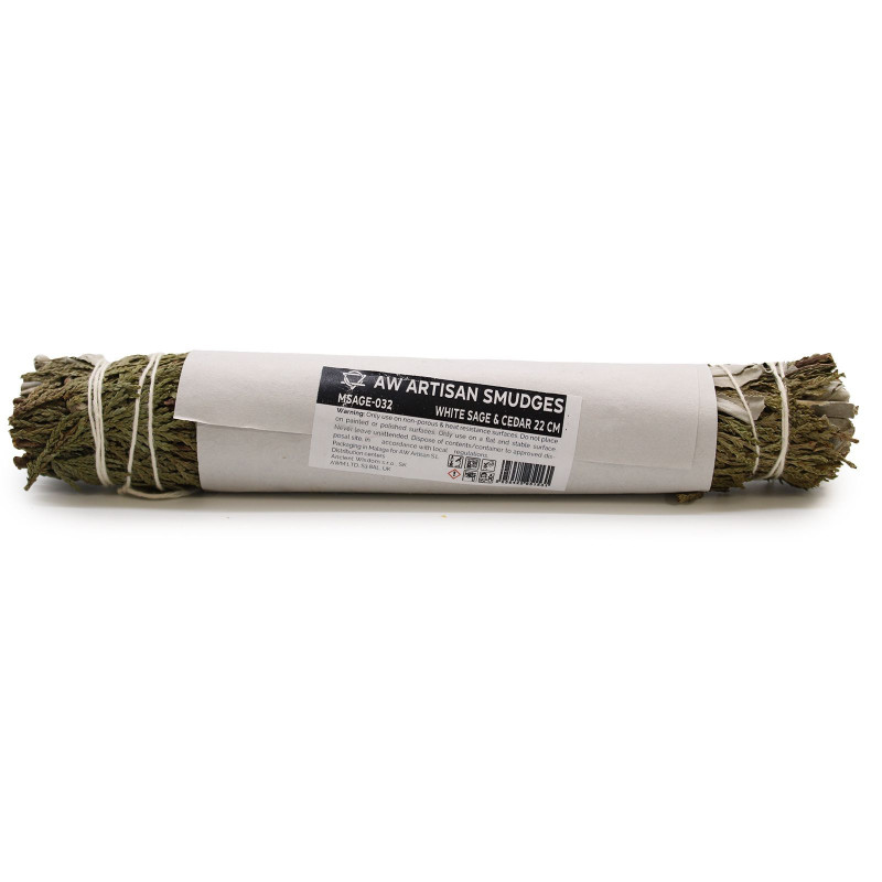 Bâton de purification - Sauge blanche et cèdre 22 cm