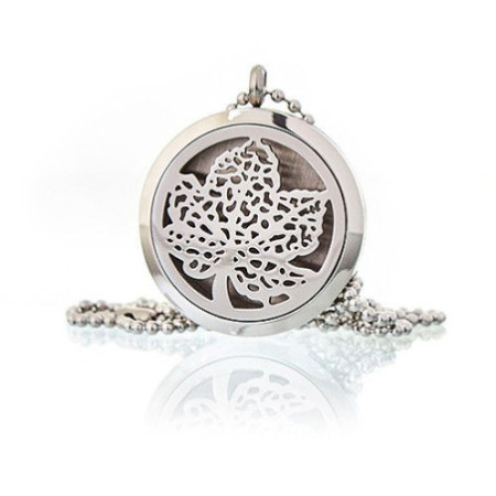 Collier Bijoux Aromathérapie - Feuille 30 mm