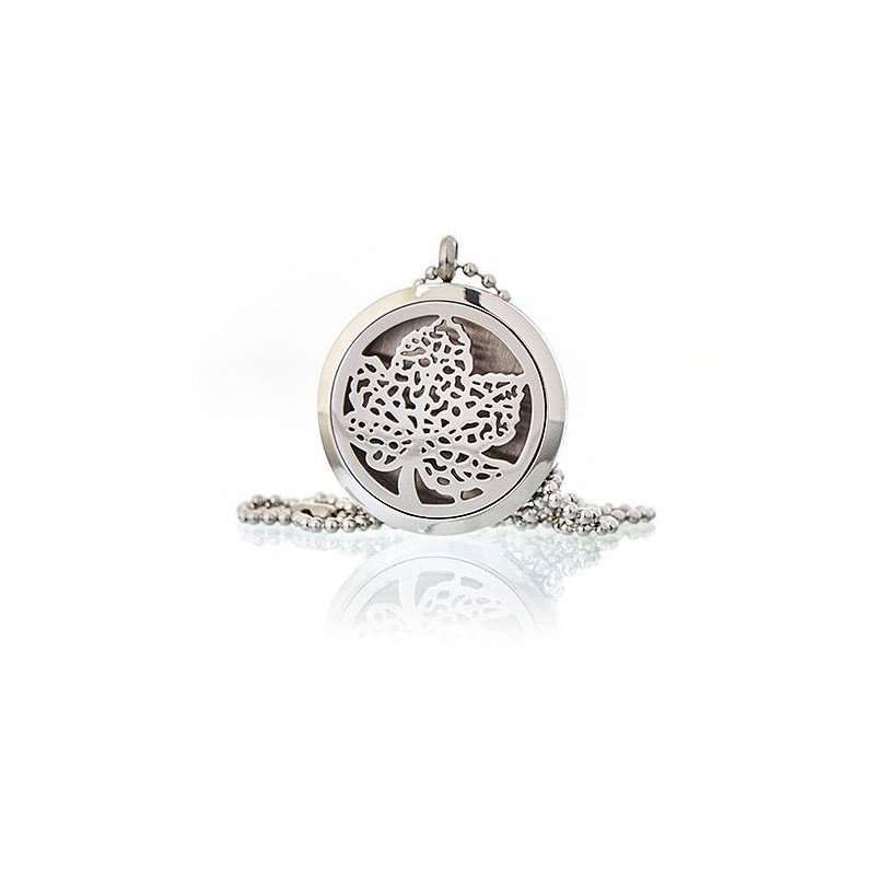 Collier Bijoux Aromathérapie - Feuille 30 mm