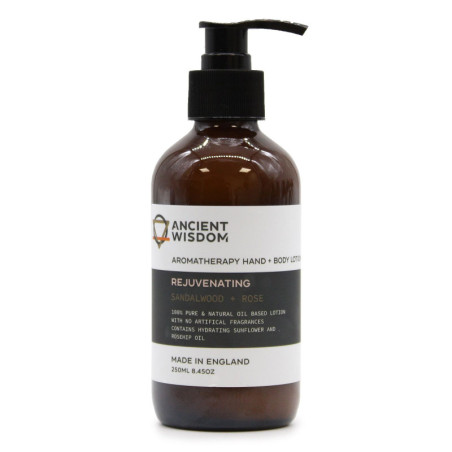 Lotion pour les mains et le corps au bois de santal et à la rose 250 ml