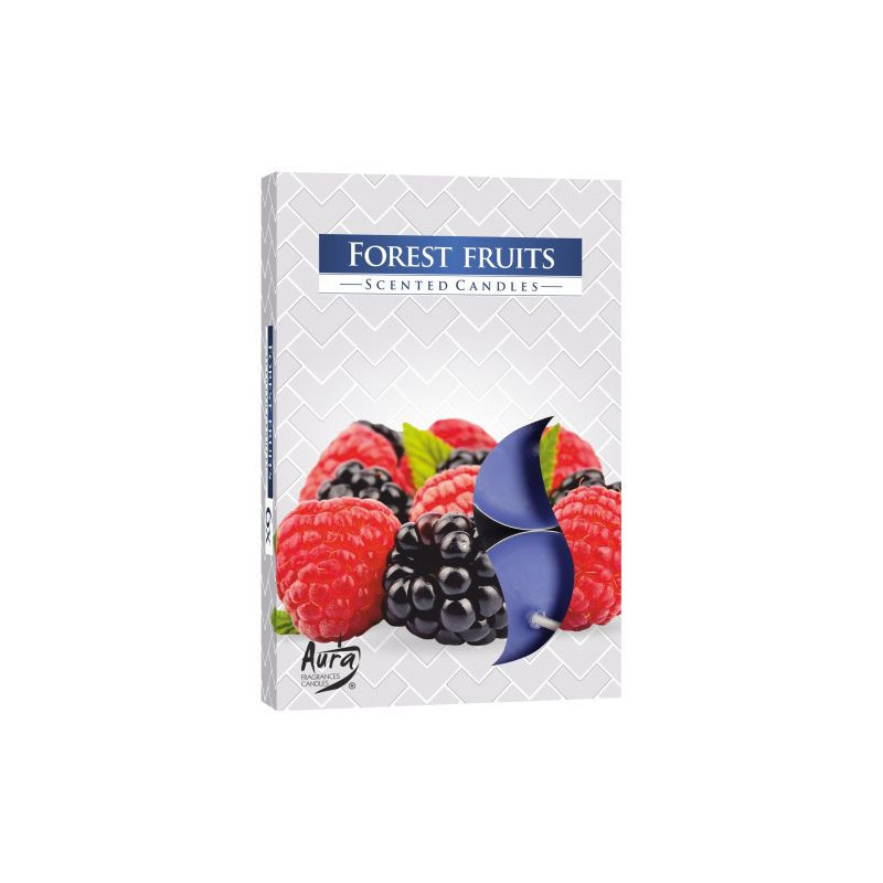 Coffret de 6 bougies chauffe-plat parfumées - Fruits des bois