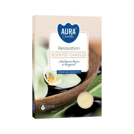 Coffret de 6 bougies chauffe-plat parfumées - Relaxation