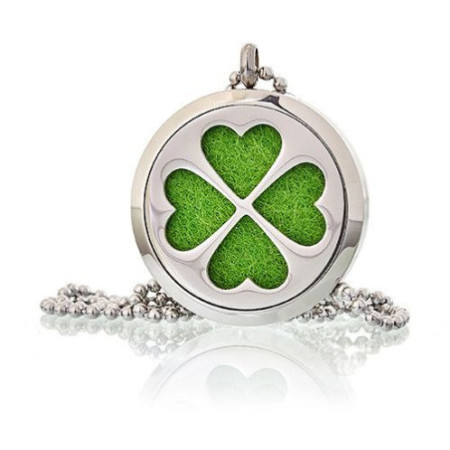 Collier d'aromathérapie - Trèfle à quatre feuilles 30 mm