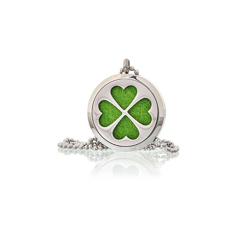Collier d'aromathérapie - Trèfle à quatre feuilles 30 mm
