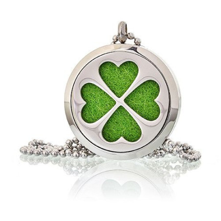 Collier d'aromathérapie - Trèfle à quatre feuilles 30 mm