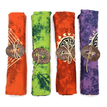 1x Sarong celtique de Bali - Yin et Yang (4 couleurs assorties)