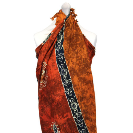 1x Sarong celtique de Bali - Yin et Yang (4 couleurs assorties)