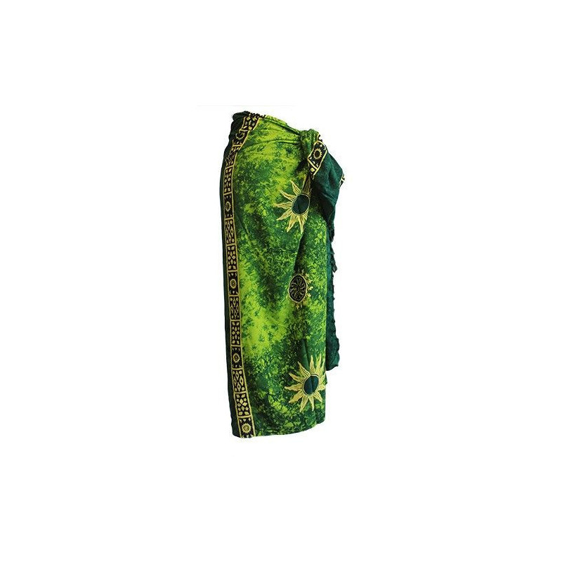 1x Sarong celtique de Bali - Symboles solaires (4 couleurs assorties)