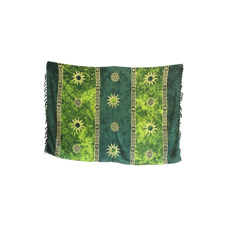 1x Sarong celtique de Bali - Symboles solaires (4 couleurs assorties)