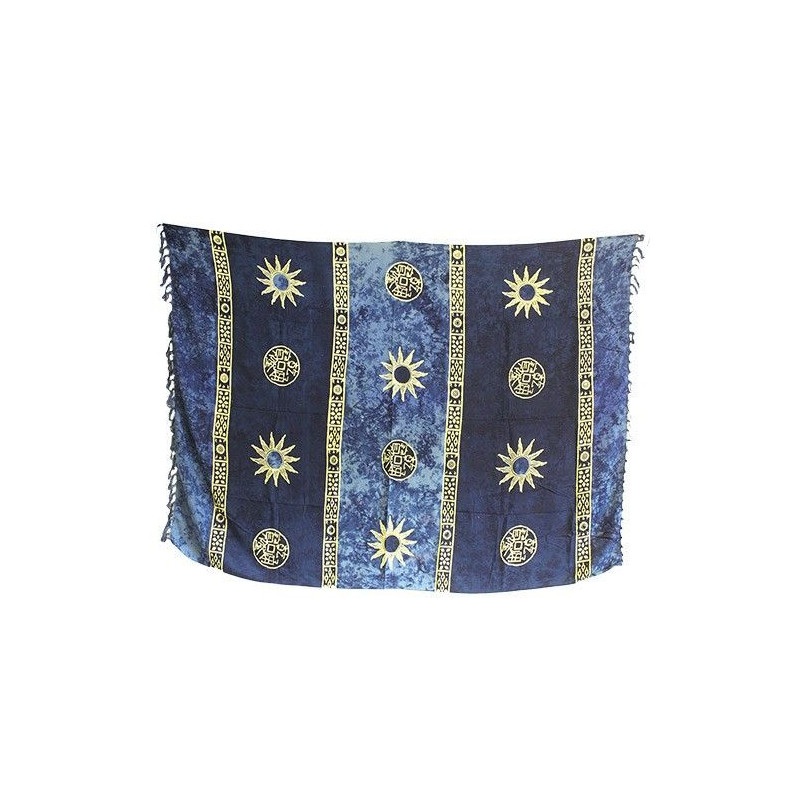 1x Sarong celtique de Bali - Symboles solaires (4 couleurs assorties)