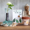 Verre fondu sur bois blanchi à la chaux - Vase - Petit