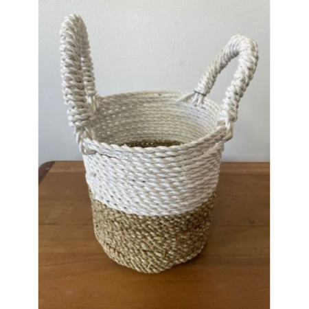 Ensemble de paniers en jonc de mer - Blanc naturel