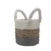 Ensemble de paniers en jonc de mer - Gris / Naturel / Blanc
