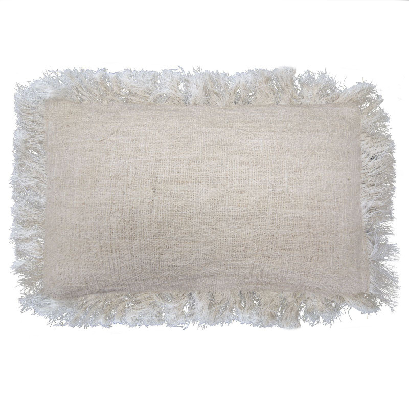 1x Coussin en lin 30x50cm avec franges