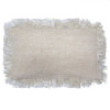 1x Coussin en lin 30x50cm avec franges