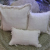 1x Coussin en lin 30x50cm avec franges