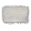 1x Coussin en lin 30x50cm avec franges