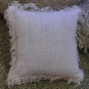 1x Coussin en Lin 60 x 60 Polos à Franges