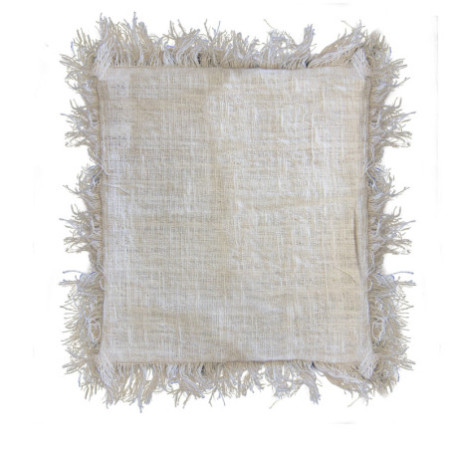 1x Coussin en Lin 60 x 60 Polos à Franges