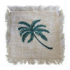1x Coussin en lin 60 x 60 Palmier