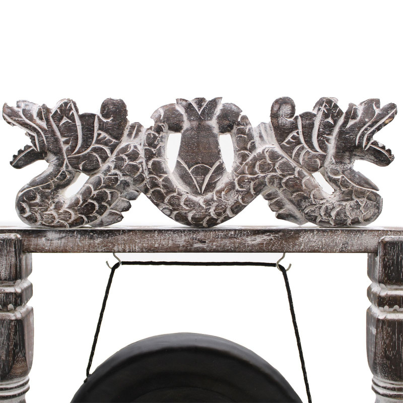 Petit Gong de guérison sur support - 25 cm - Noir