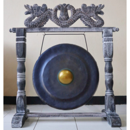Gong moyen sur pied - 50 cm - Noir