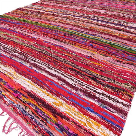 Tapis de luxe en chiffon 150 x 90 cm - Rouge