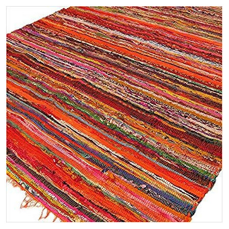 Tapis de luxe en chiffon 152 x 90 cm - Orange