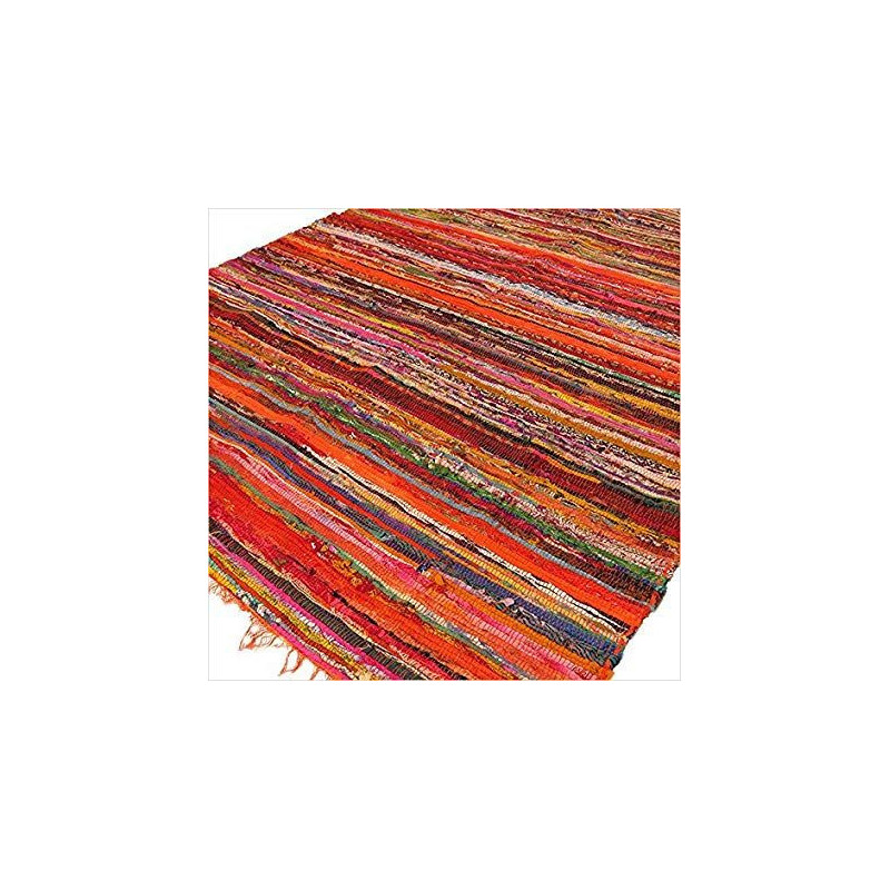 Tapis de luxe en chiffon 152 x 90 cm - Orange