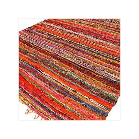 Tapis de luxe en chiffon 152 x 90 cm - Orange