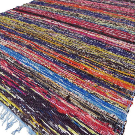 Tapis de luxe en chiffon 153 x 90 cm - Bleu