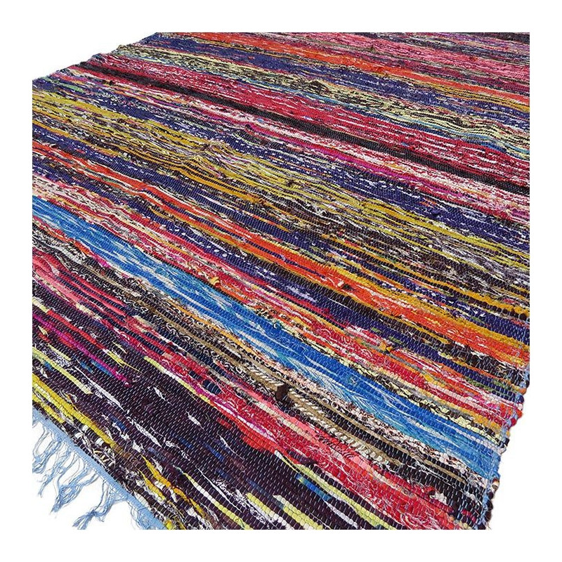 Tapis de luxe en chiffon 153 x 90 cm - Bleu
