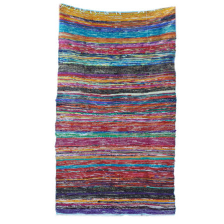 Tapis de luxe en chiffon 153 x 90 cm - Bleu