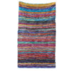 Tapis de luxe en chiffon 153 x 90 cm - Bleu