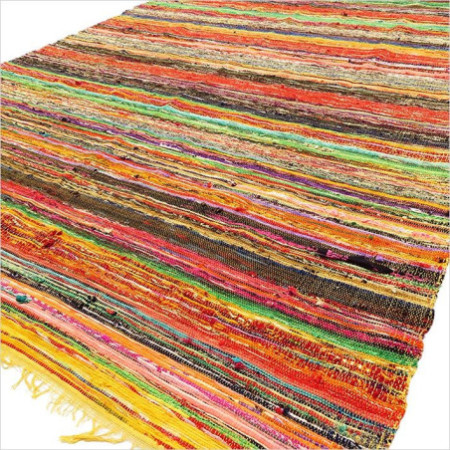 Tapis de luxe en chiffon 154 x 90 cm - Jaune